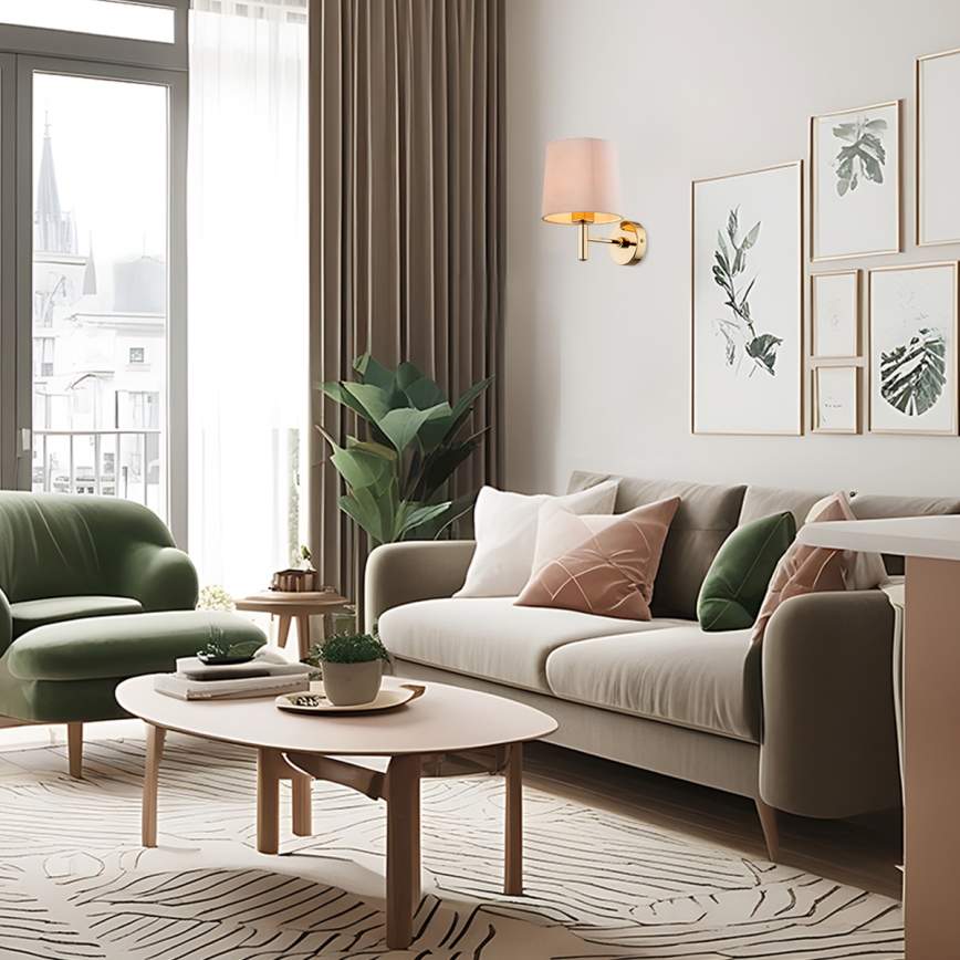 Brilagi - Wandleuchte MONTE 1xE27/15W/230V beige/goldfarben