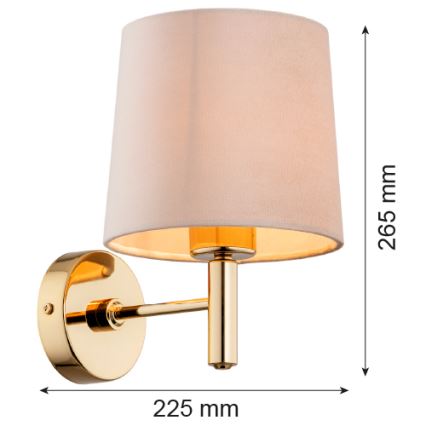Brilagi - Wandleuchte MONTE 1xE27/15W/230V beige/goldfarben