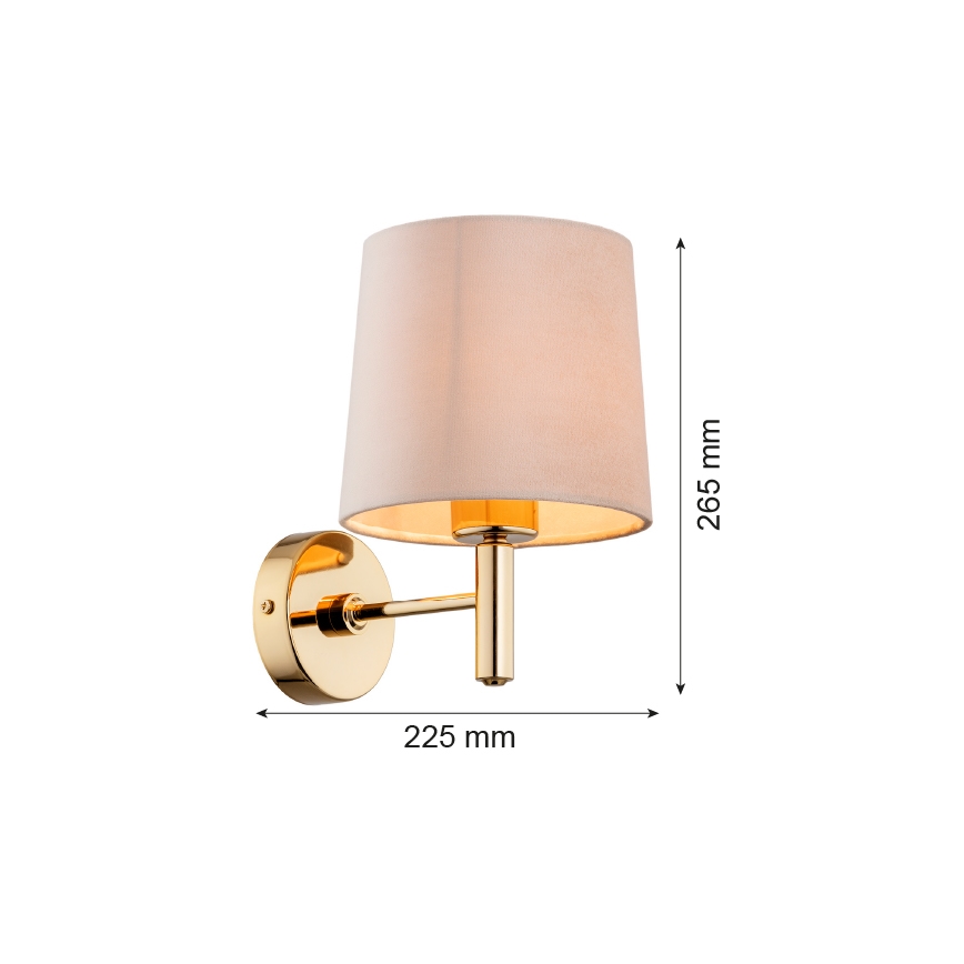 Brilagi - Wandleuchte MONTE 1xE27/15W/230V beige/goldfarben