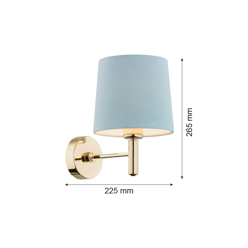 Brilagi - Wandleuchte MONTE 1xE27/15W/230V blau/gold