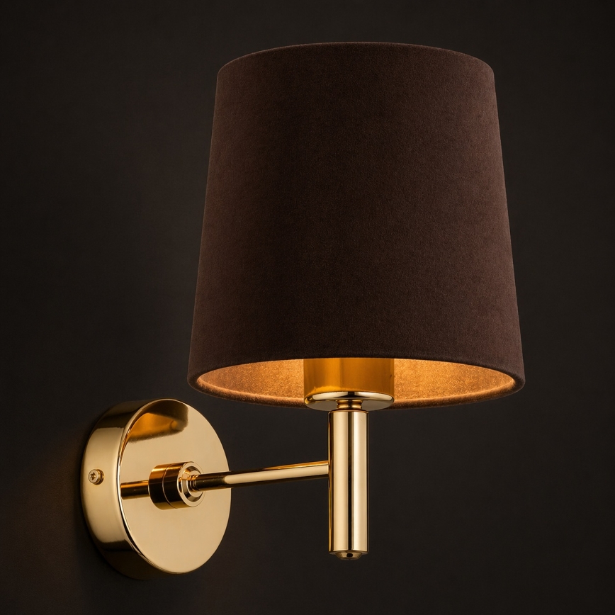 Brilagi - Wandleuchte MONTE 1xE27/15W/230V braun/gold