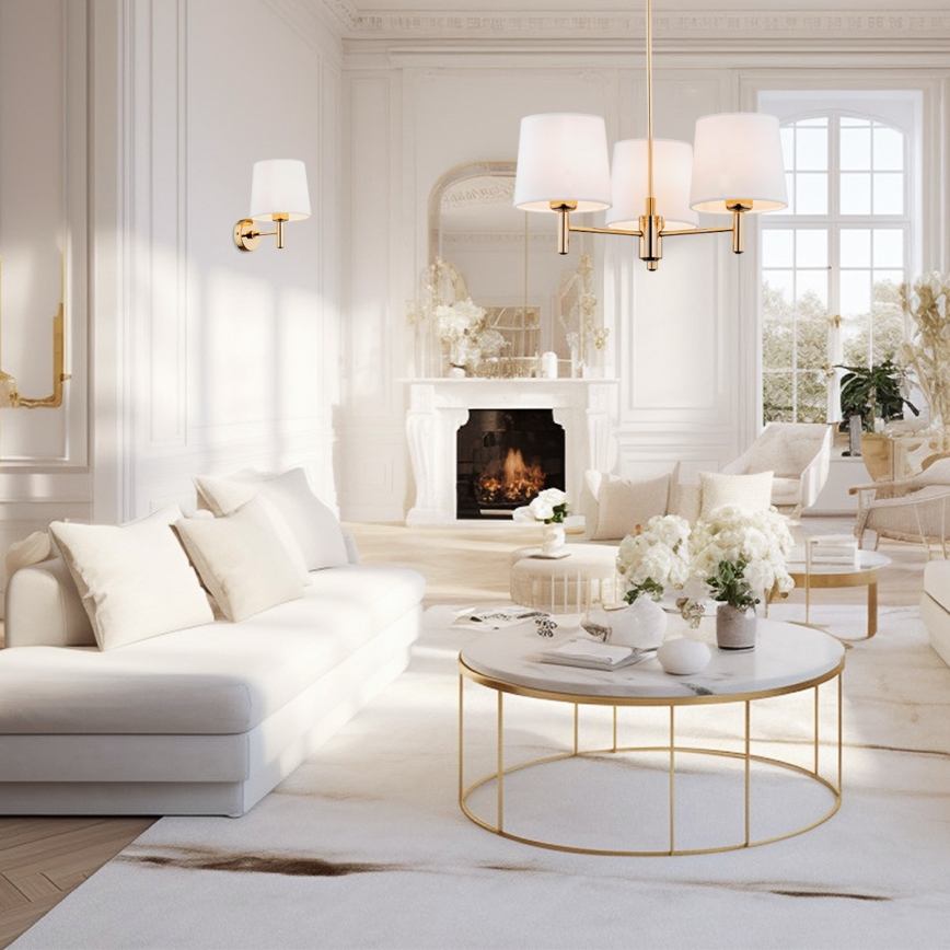 Brilagi - Wandleuchte MONTE 1xE27/15W/230V creme/gold