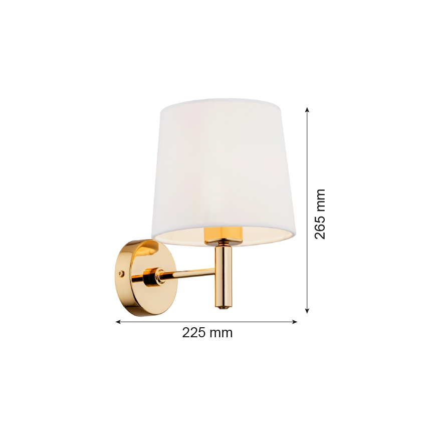 BRILAGI - Wandleuchte MONTE 1xE27/60W/230V creme/gold
