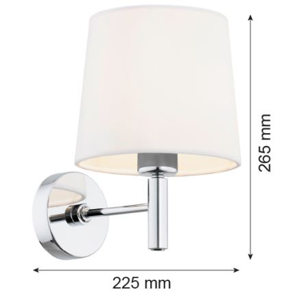 Brilagi - Wandleuchte MONTE 1xE27/60W/230V cremefarben/hochglanzchrom