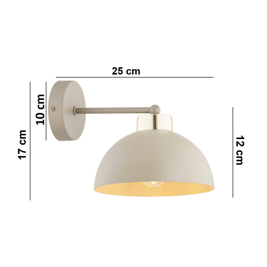 Brilagi - Wandleuchte MOON 1xE27/60W/230V beige/gold