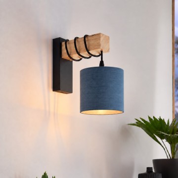 BRILAGI - Wandleuchte NUBILA 1xE27/60W/230V braun/schwarz/dunkelblau