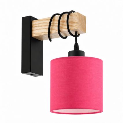 BRILAGI - Wandleuchte NUBILA 1xE27/60W/230V braun/schwarz/rosa