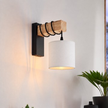 BRILAGI - Wandleuchte NUBILA 1xE27/60W/230V braun/schwarz/weiß