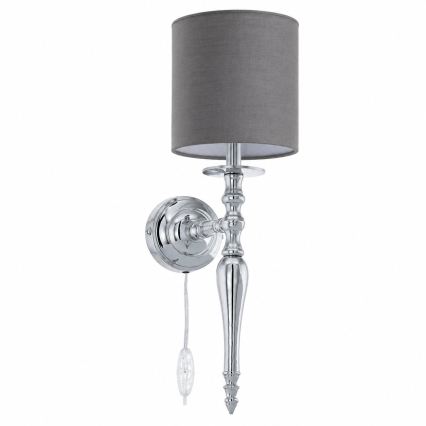 BRILAGI - Wandleuchte NUBILA 1xE27/60W/230V glänzender Chrom/Anthrazit