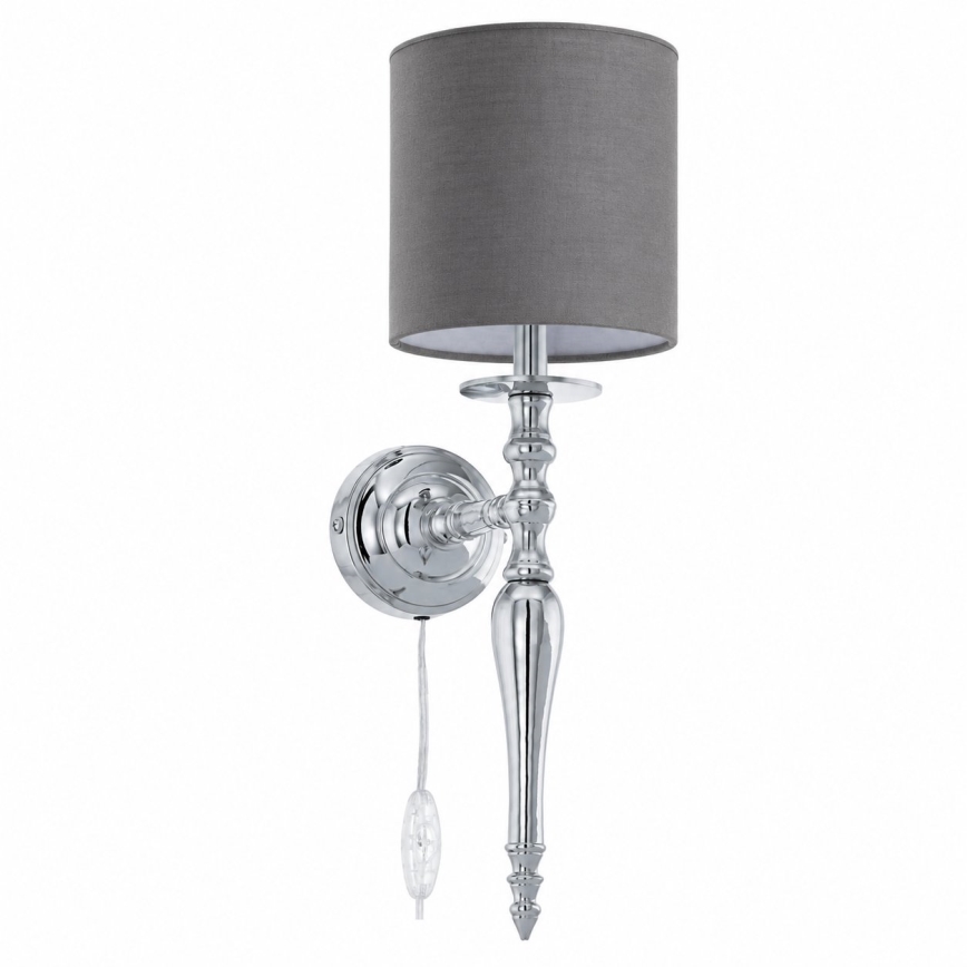 BRILAGI - Wandleuchte NUBILA 1xE27/60W/230V glänzender Chrom/Anthrazit