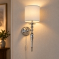 BRILAGI - Wandleuchte NUBILA 1xE27/60W/230V glänzender Chrom/creme