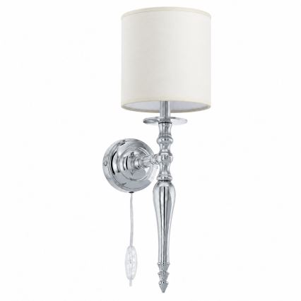 BRILAGI - Wandleuchte NUBILA 1xE27/60W/230V glänzender Chrom/creme