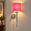 BRILAGI - Wandleuchte NUBILA 1xE27/60W/230V glänzender Chrom/rosa
