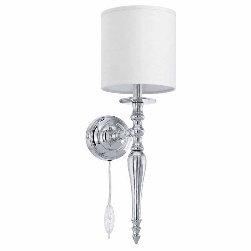 BRILAGI - Wandleuchte NUBILA 1xE27/60W/230V glänzender Chrom/weiß