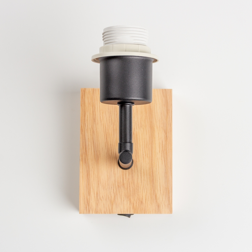 Brilagi - Wandleuchte NUBILA WOOD 1xE27/25W/230V Eiche/rot