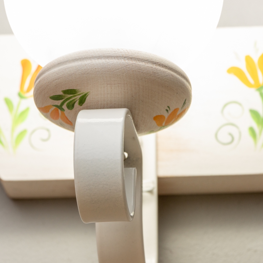 Brilagi - Wandleuchte QUEEN 1xE14/40W/230V Buche/cremefarben