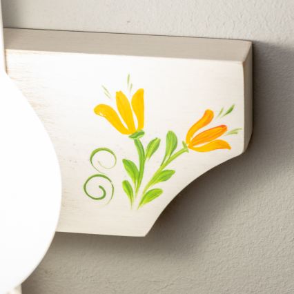 Brilagi - Wandleuchte QUEEN 1xE14/40W/230V Buche/cremefarben