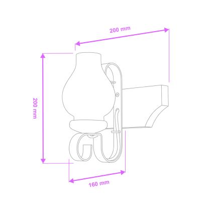 Brilagi - Wandleuchte QUEEN 1xE14/40W/230V Buche/cremefarben