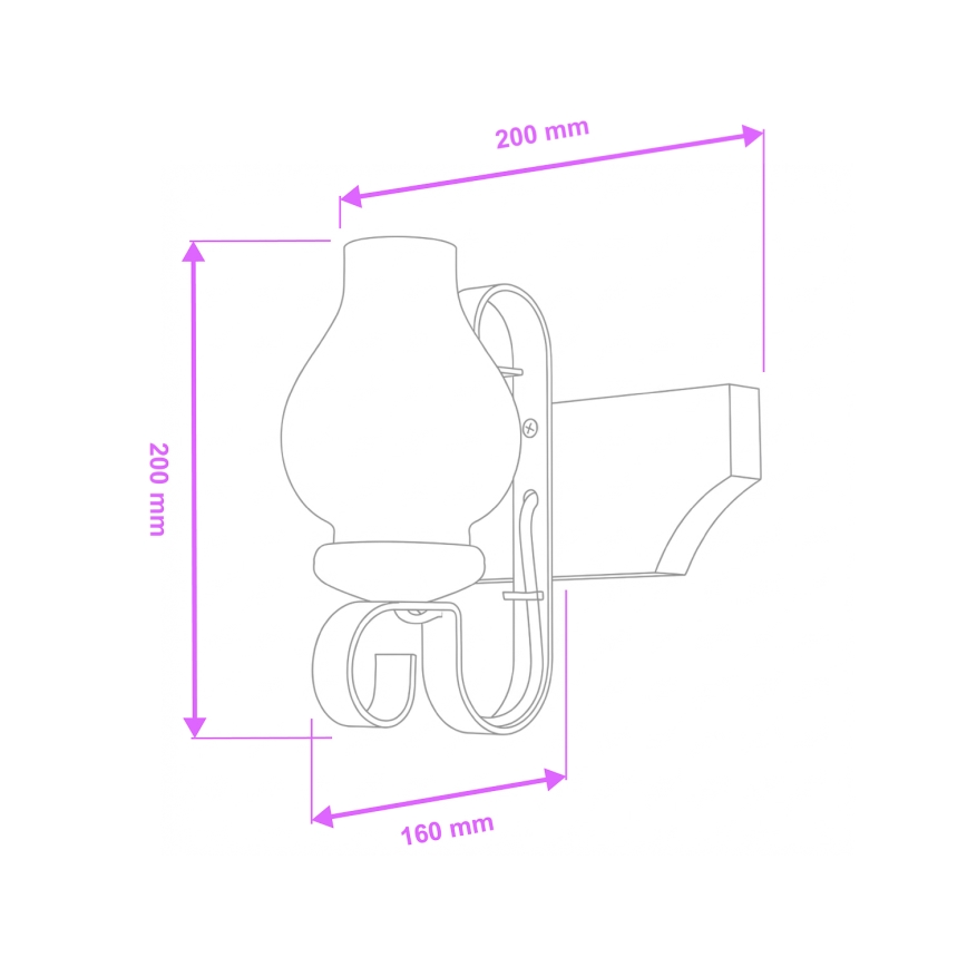 Brilagi - Wandleuchte QUEEN 1xE14/40W/230V Buche/cremefarben