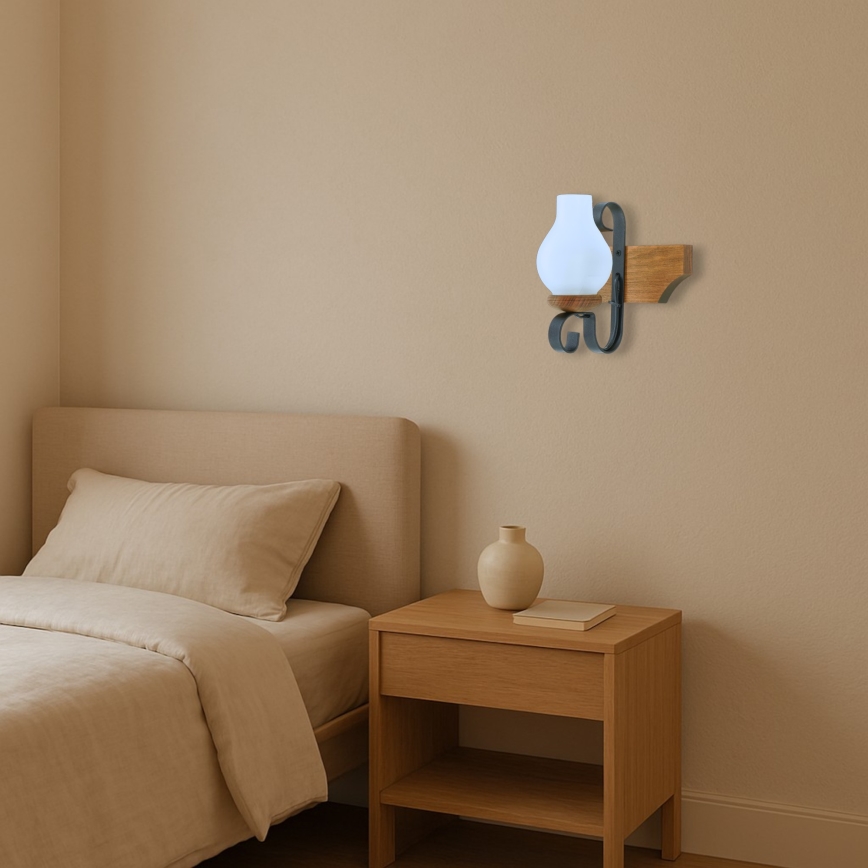 Brilagi - Wandleuchte QUEEN 1xE14/40W/230V Buche