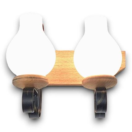 Brilagi - Wandleuchte QUEEN 2xE14/40W/230V Buche