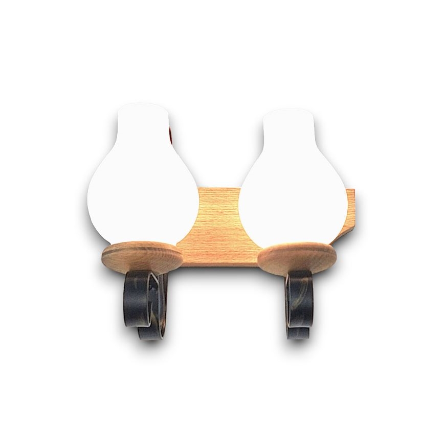 Brilagi - Wandleuchte QUEEN 2xE14/40W/230V Buche