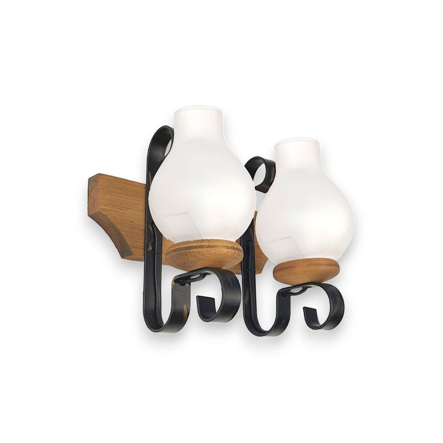 Brilagi - Wandleuchte QUEEN 2xE14/40W/230V Buche