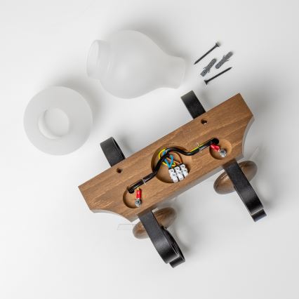 Brilagi - Wandleuchte QUEEN 2xE14/40W/230V Buche/Walnuss