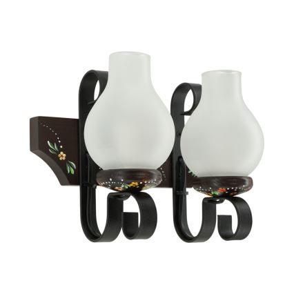 Brilagi - Wandleuchte QUEEN 2xE14/40W/230V Buche/Wenge