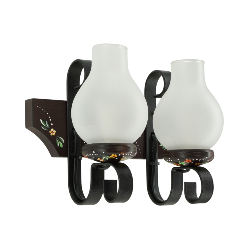 Brilagi - Wandleuchte QUEEN 2xE14/40W/230V Buche/Wenge