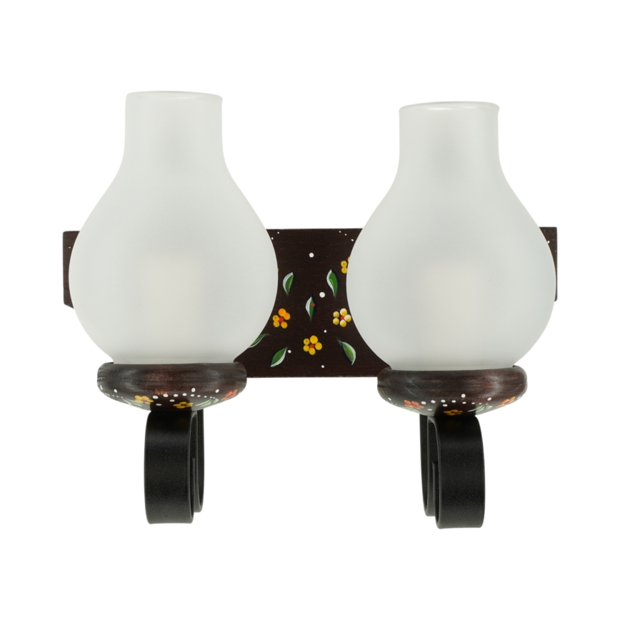 Brilagi - Wandleuchte QUEEN 2xE14/40W/230V Buche/Wenge