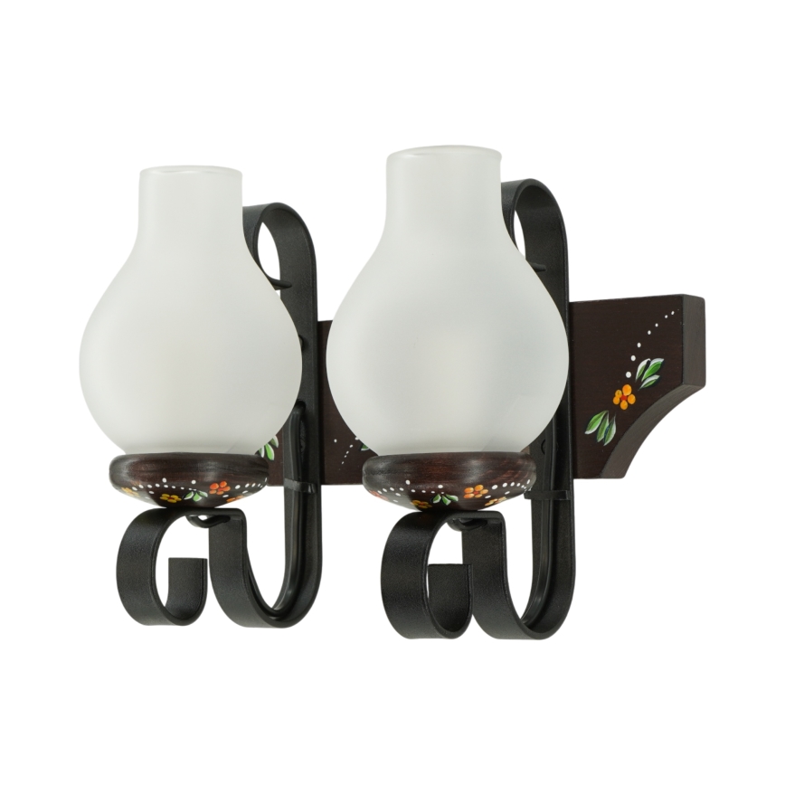 Brilagi - Wandleuchte QUEEN 2xE14/40W/230V Buche/Wenge