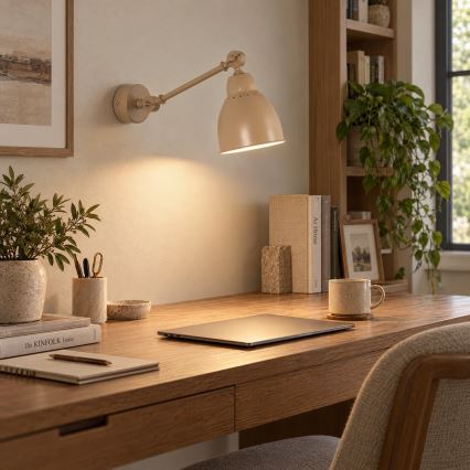 BRILAGI - Wandleuchte QUILL 1xE27/40W/230V 40 cm beige