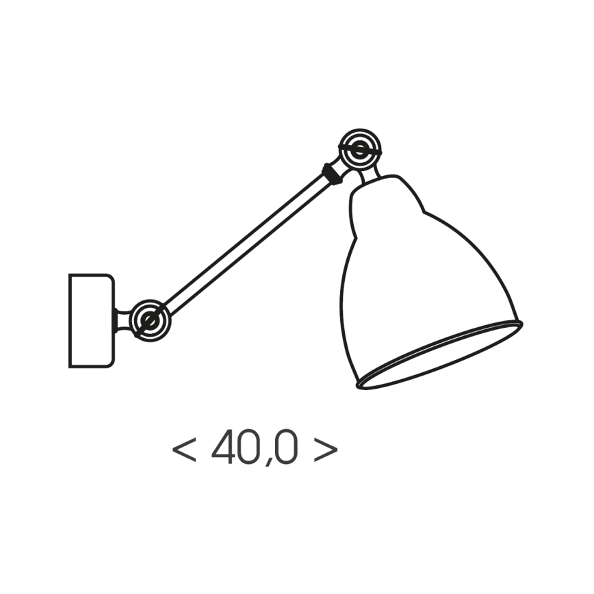 Brilagi - Wandleuchte QUILL 1xE27/40W/230V 40 cm weiß