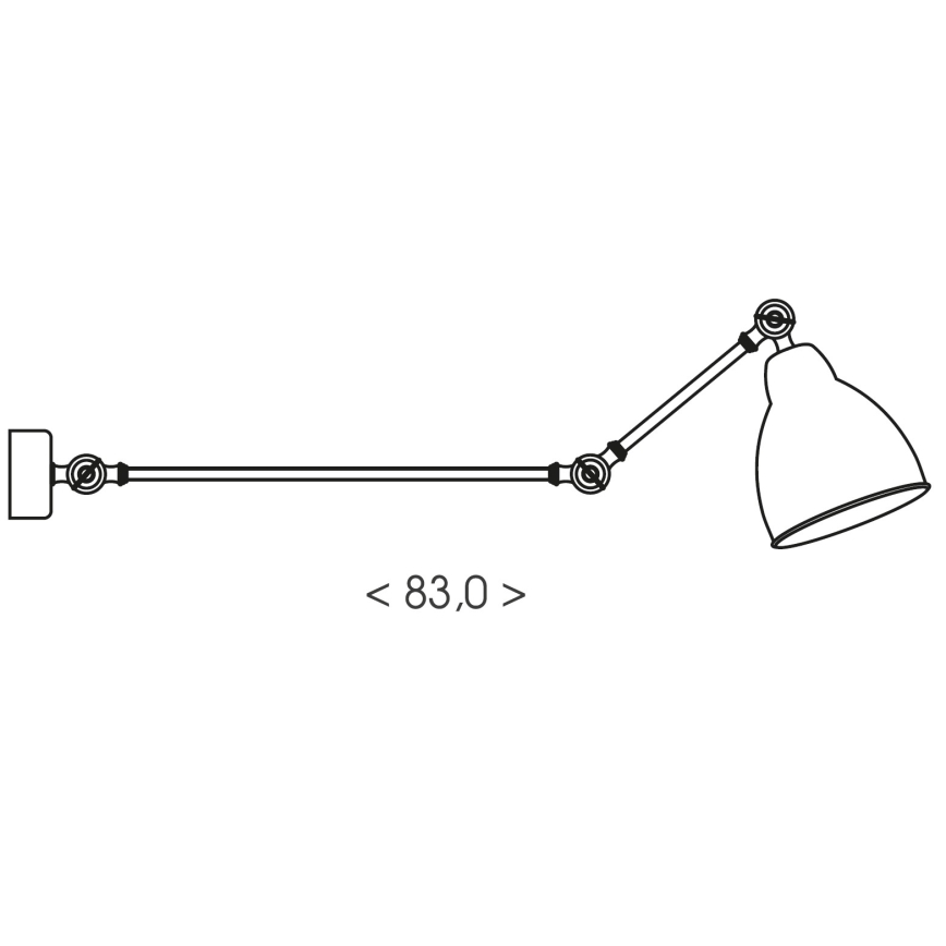 Brilagi - Wandleuchte QUILL 1xE27/40W/230V 83 cm schwarz