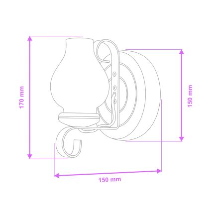 Brilagi - Wandleuchte ROATA APLICA 1xE14/40W/230V Buche