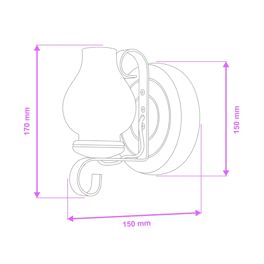 Brilagi - Wandleuchte ROATA APLICA 1xE14/40W/230V Buche