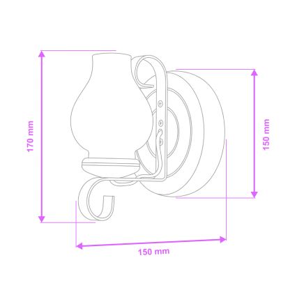 Brilagi - Wandleuchte ROATA APLICA 1xE14/40W/230V Buche/Walnuss