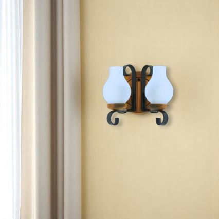 Brilagi - Wandleuchte ROATA APLICA 2xE14/40W/230V Buche