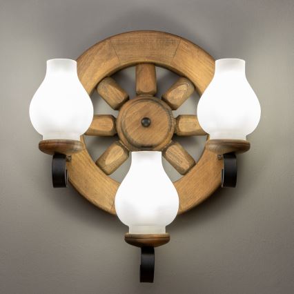 Brilagi - Wandleuchte ROATA APLICA 3xE14/40W/230V Buche