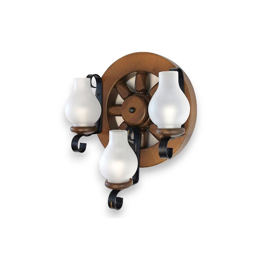 Brilagi - Wandleuchte ROATA APLICA 3xE14/40W/230V Buche/Walnuss