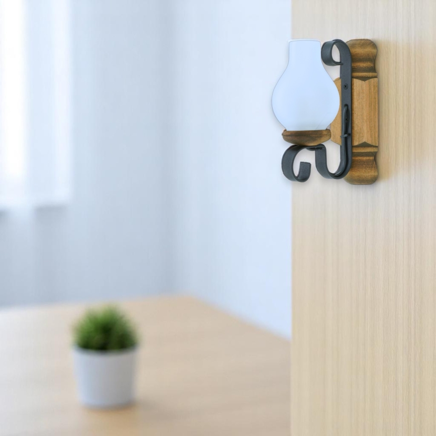 Brilagi - Wandleuchte RUSTIC 1xE14/40W/230V Buche