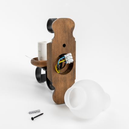 Brilagi - Wandleuchte RUSTIC 1xE14/40W/230V Buche