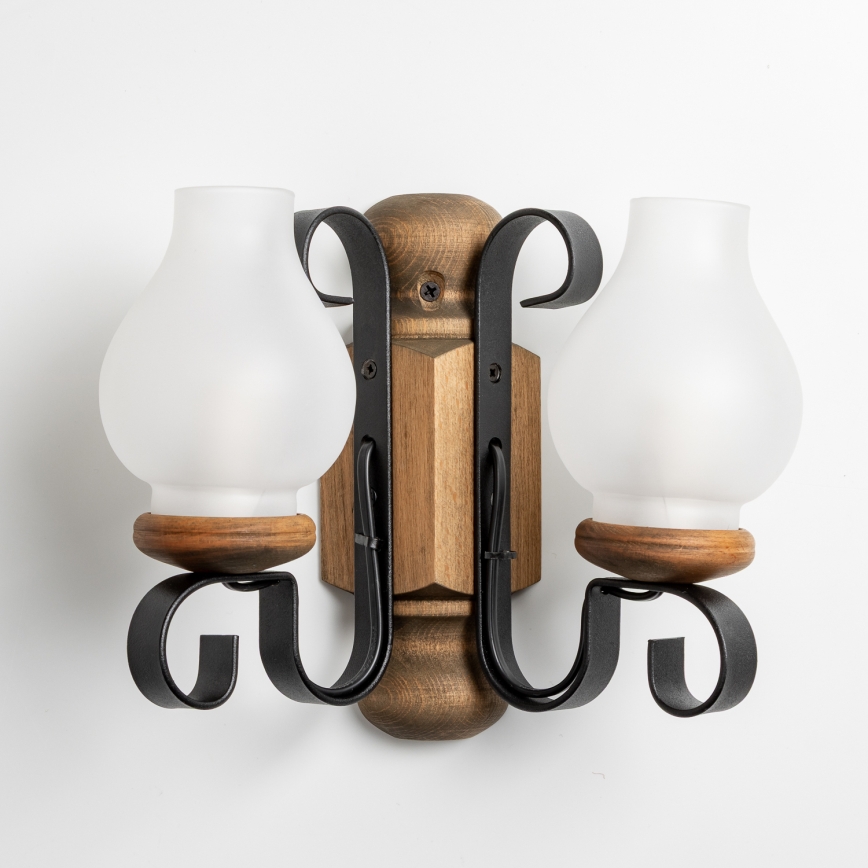 Brilagi - Wandleuchte RUSTIC 2xE14/40W/230V Buche