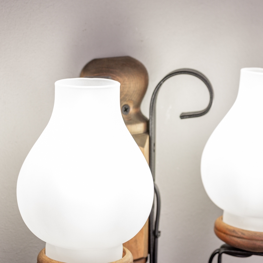 Brilagi - Wandleuchte RUSTIC 2xE14/40W/230V Buche