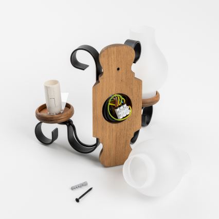 Brilagi - Wandleuchte RUSTIC 2xE14/40W/230V Buche