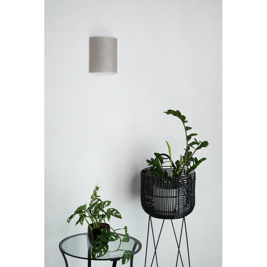 Brilagi - Wandleuchte SEMI 1xE27/15W/230V d 20 cm dunkelgrau