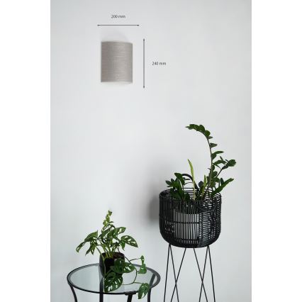 Brilagi - Wandleuchte SEMI 1xE27/15W/230V d 20 cm dunkelgrau