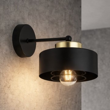 Brilagi - Wandleuchte SPRING 1xE27/60W/230V schwarz/gold