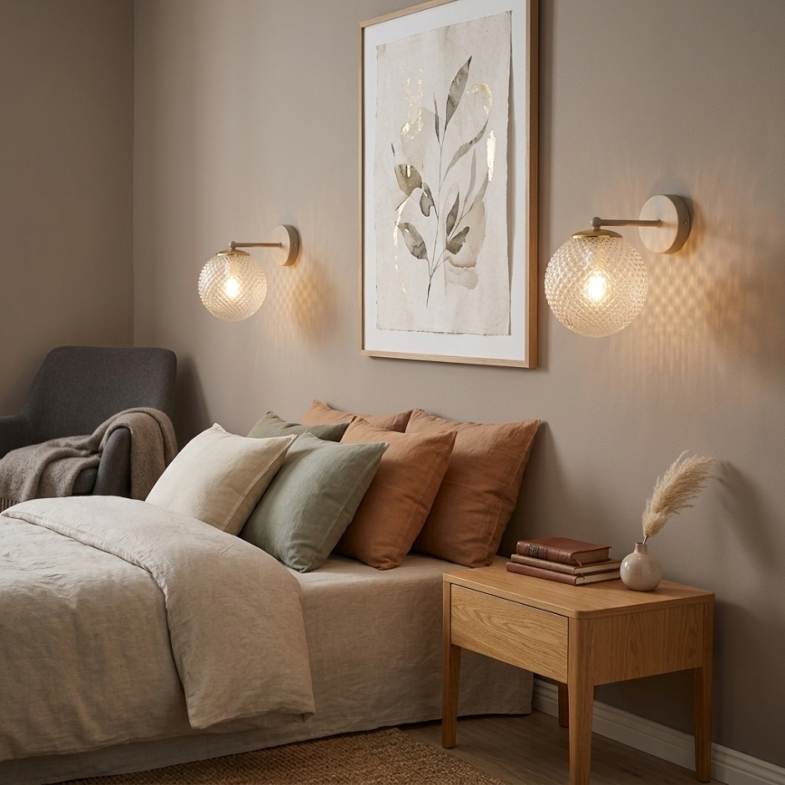 BRILAGI - Wandleuchte STELLA 1xE27/60W/230V Beige/Gold